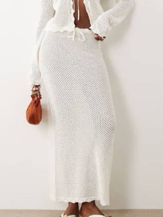 Dress Forum Dresses & Skirts - Dress Forum Open-Knit Crochet Maxi Skirt